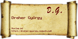Dreher György névjegykártya