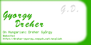 gyorgy dreher business card